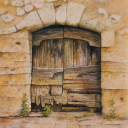 aquarel deurtje